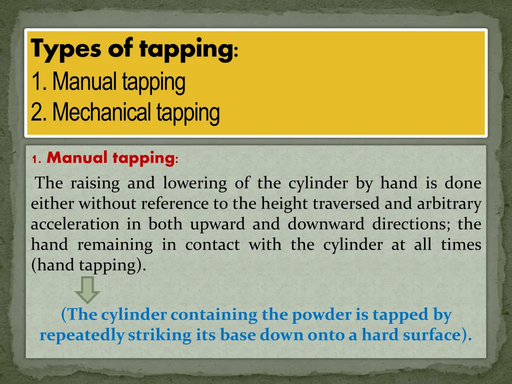 types of tapping 1 manual tapping 2 mechanical