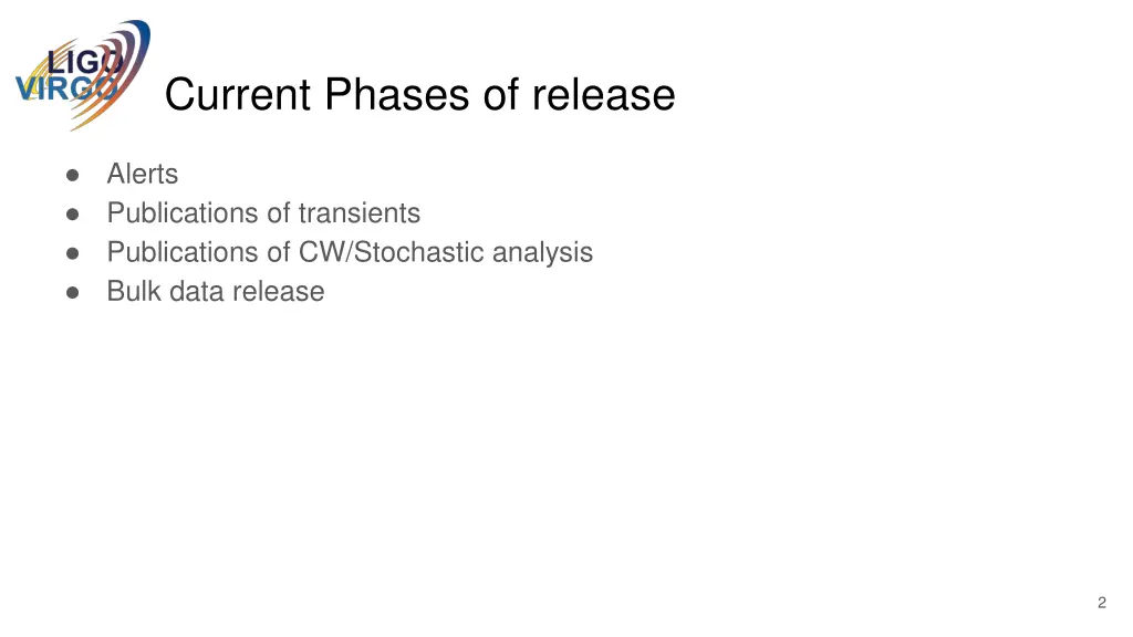 current phases of release