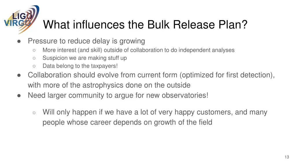 what influences the bulk release plan 1