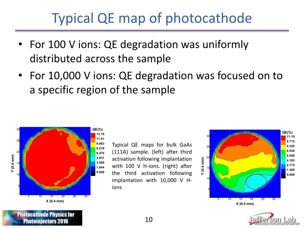 typical qe map of photocathode