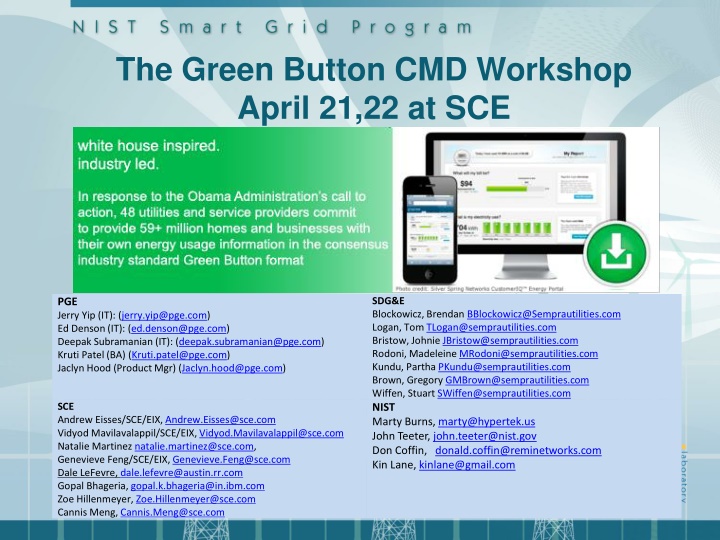 the green button cmd workshop april 21 22 at sce