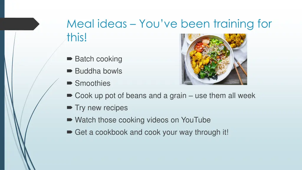 meal ideas you ve been training for this