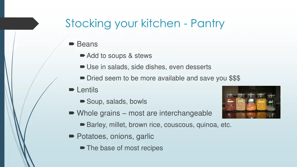 stocking your kitchen pantry