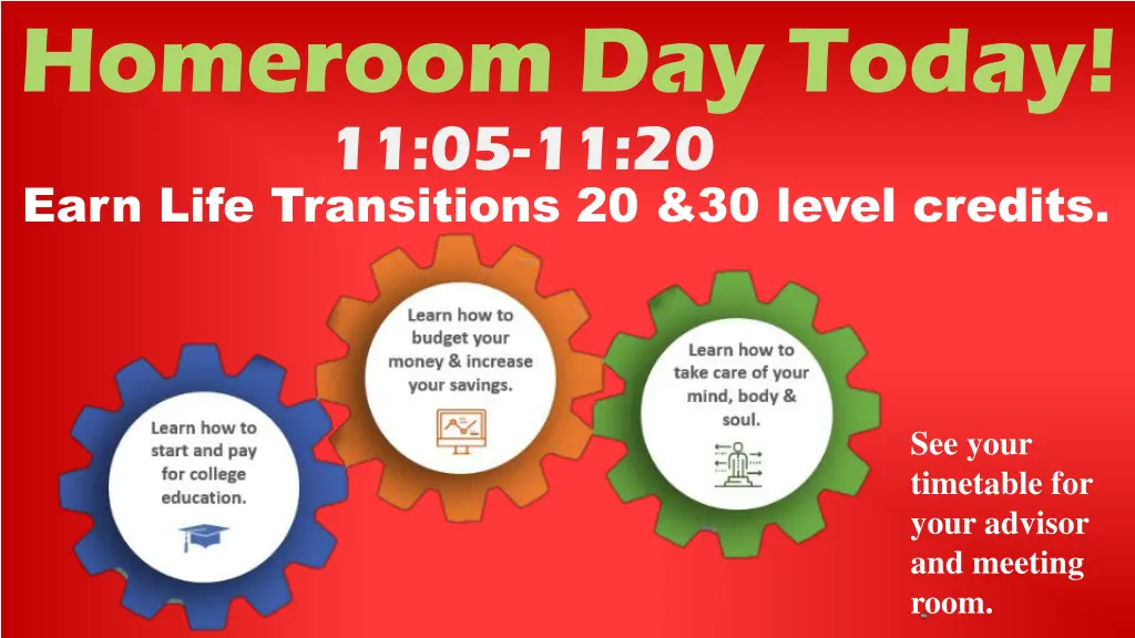 homeroom day today 11 05 11 20 earn life