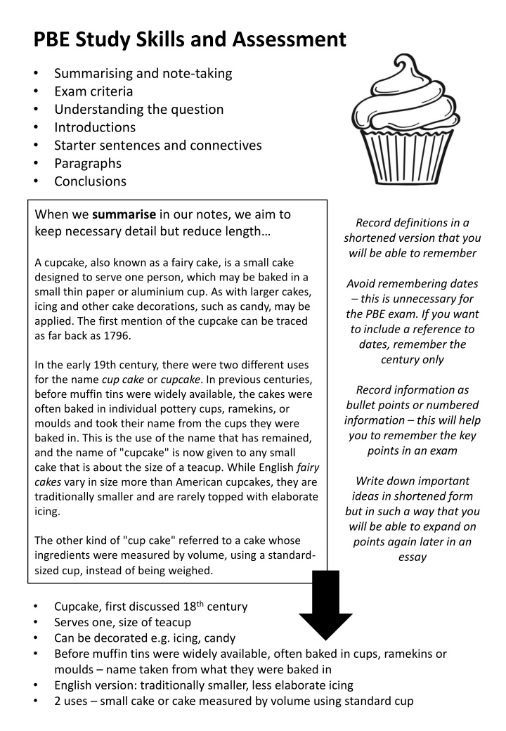 pbe study skills and assessment