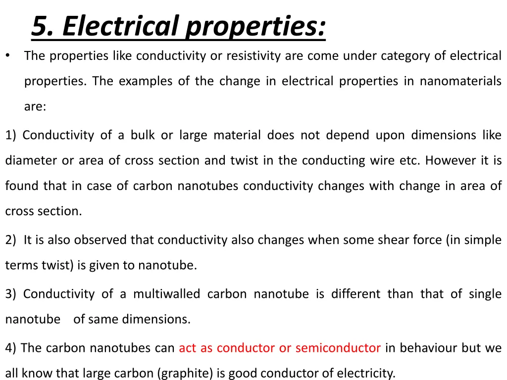 5 electrical properties the properties like