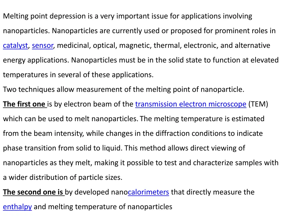 melting point depression is a very important