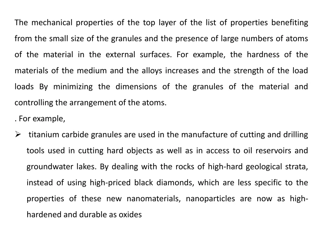 the mechanical properties of the top layer