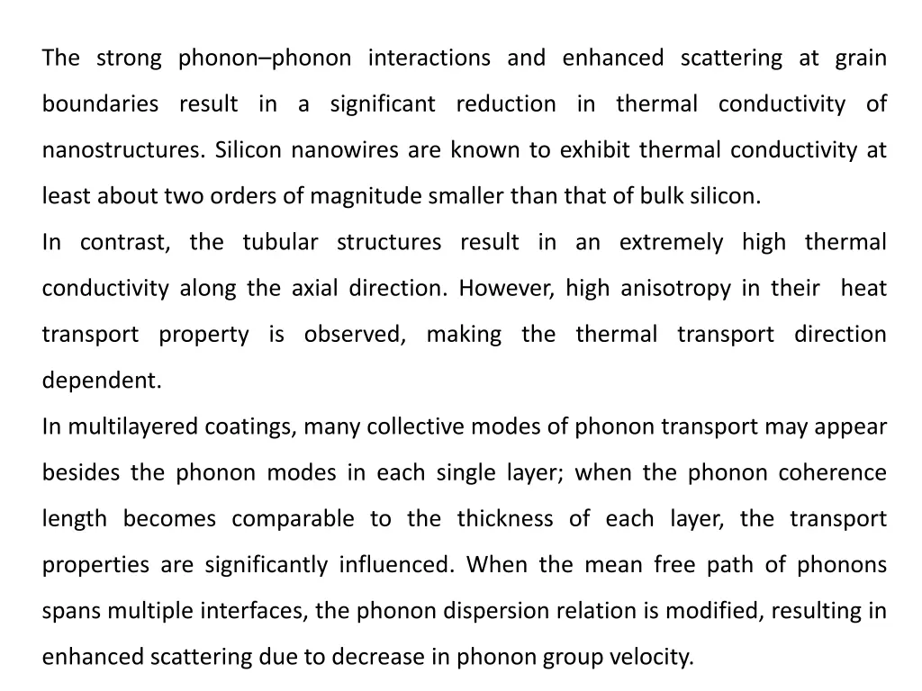 the strong phonon phonon interactions