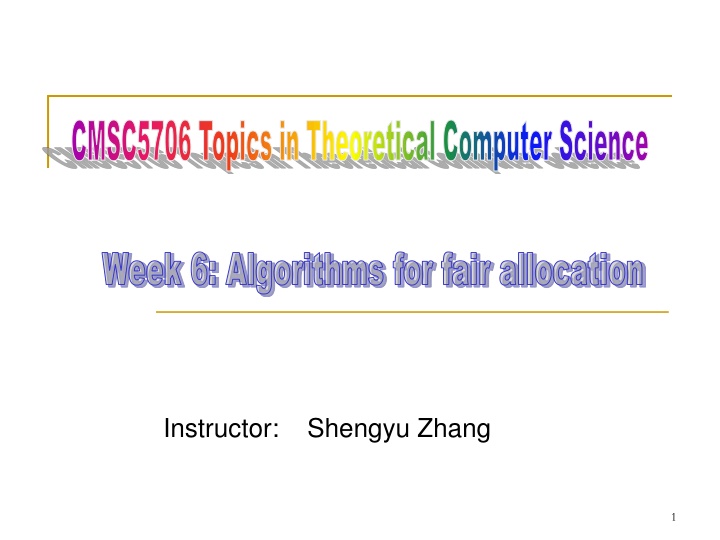 cmsc5706 topics in theoretical computer science