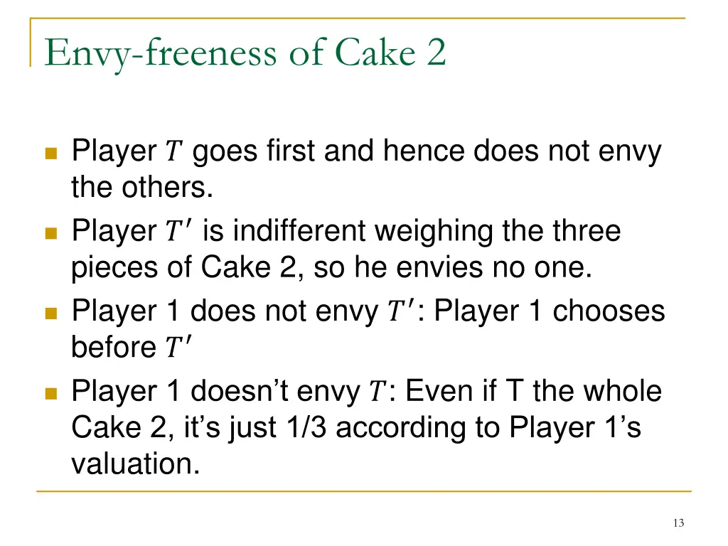 envy freeness of cake 2