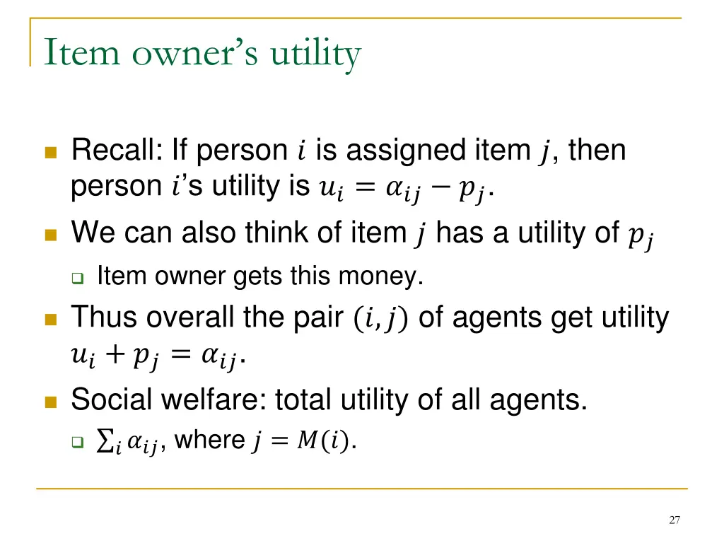 item owner s utility