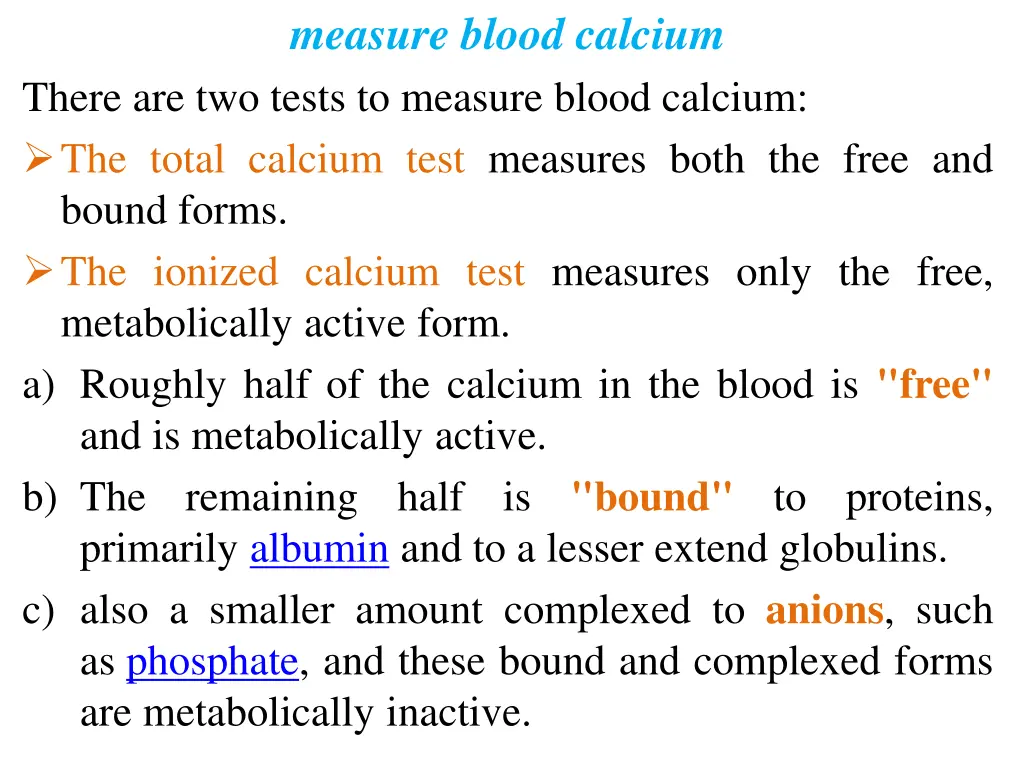 measure blood calcium