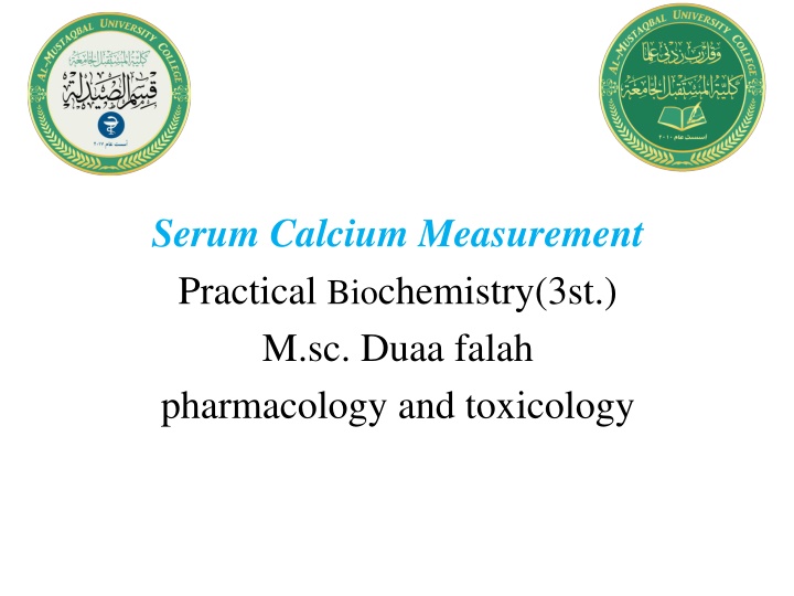 serum calcium measurement practical bio chemistry