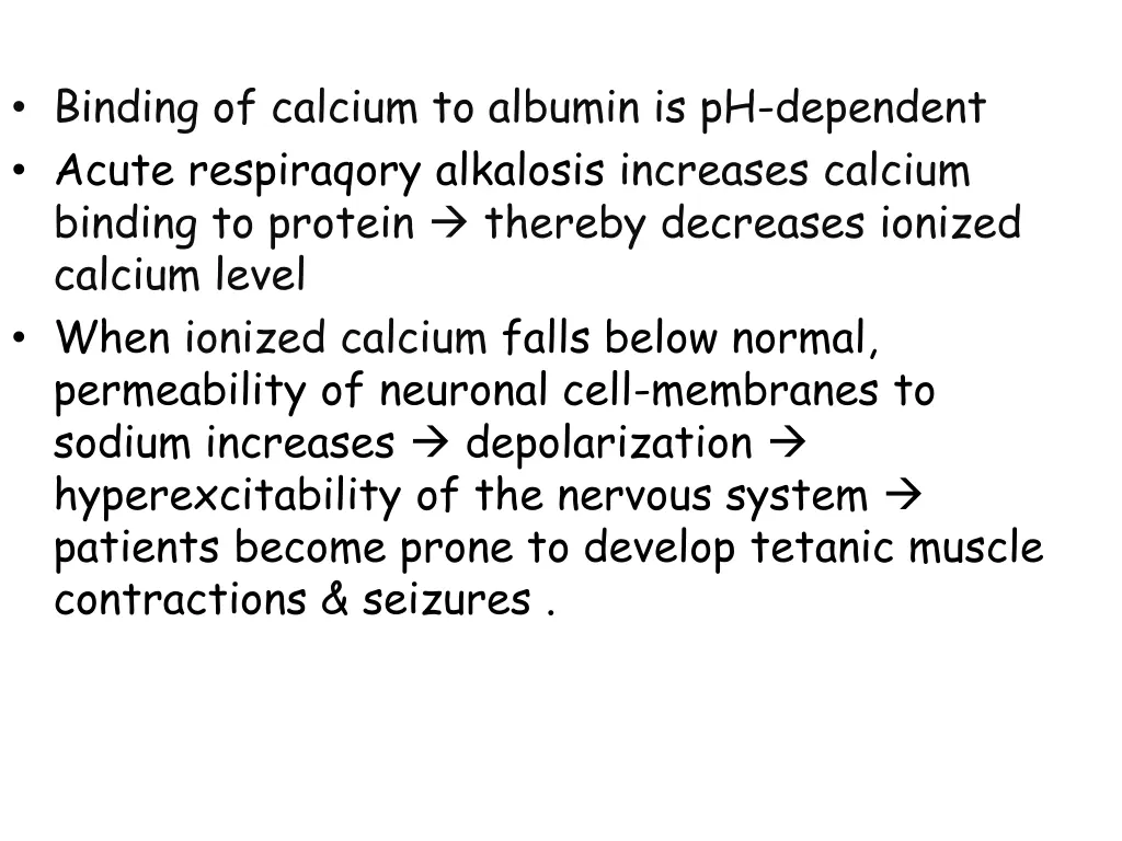 binding of calcium to albumin is ph dependent 1