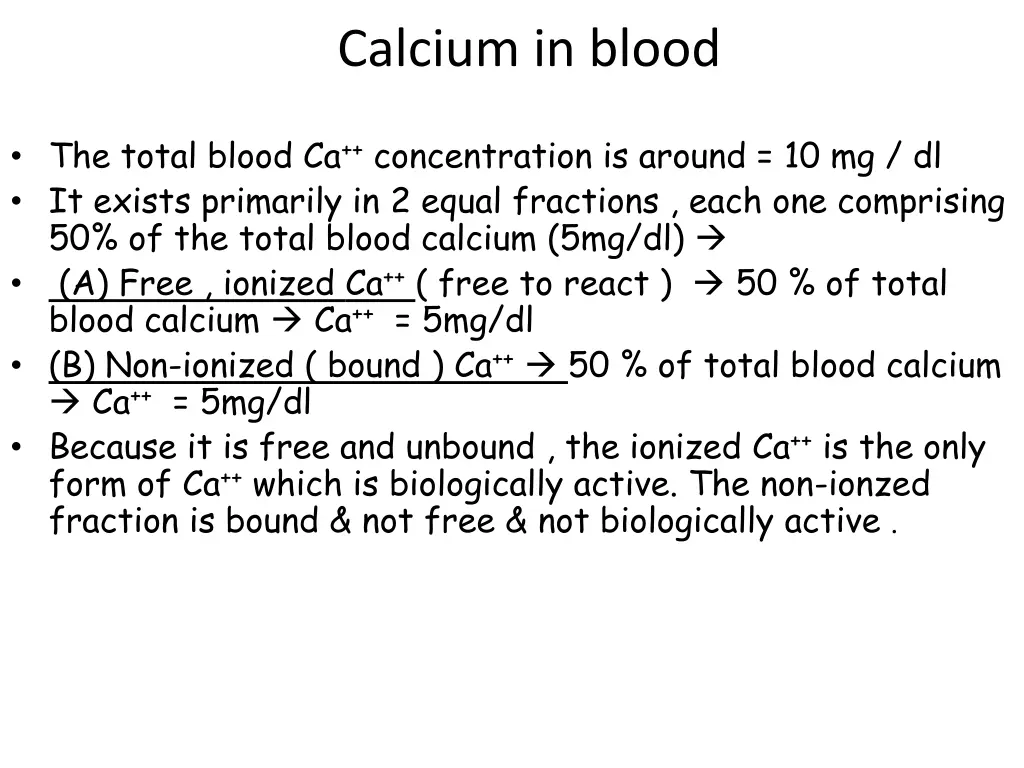 calcium in blood