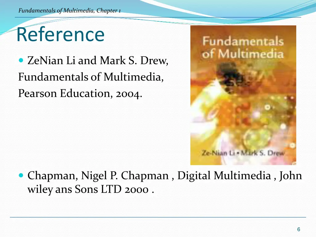 fundamentals of multimedia chapter 1 reference