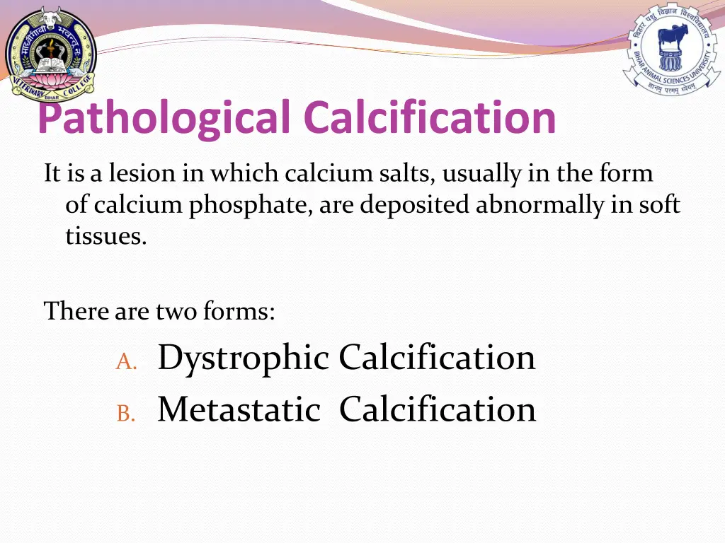 pathological calcification