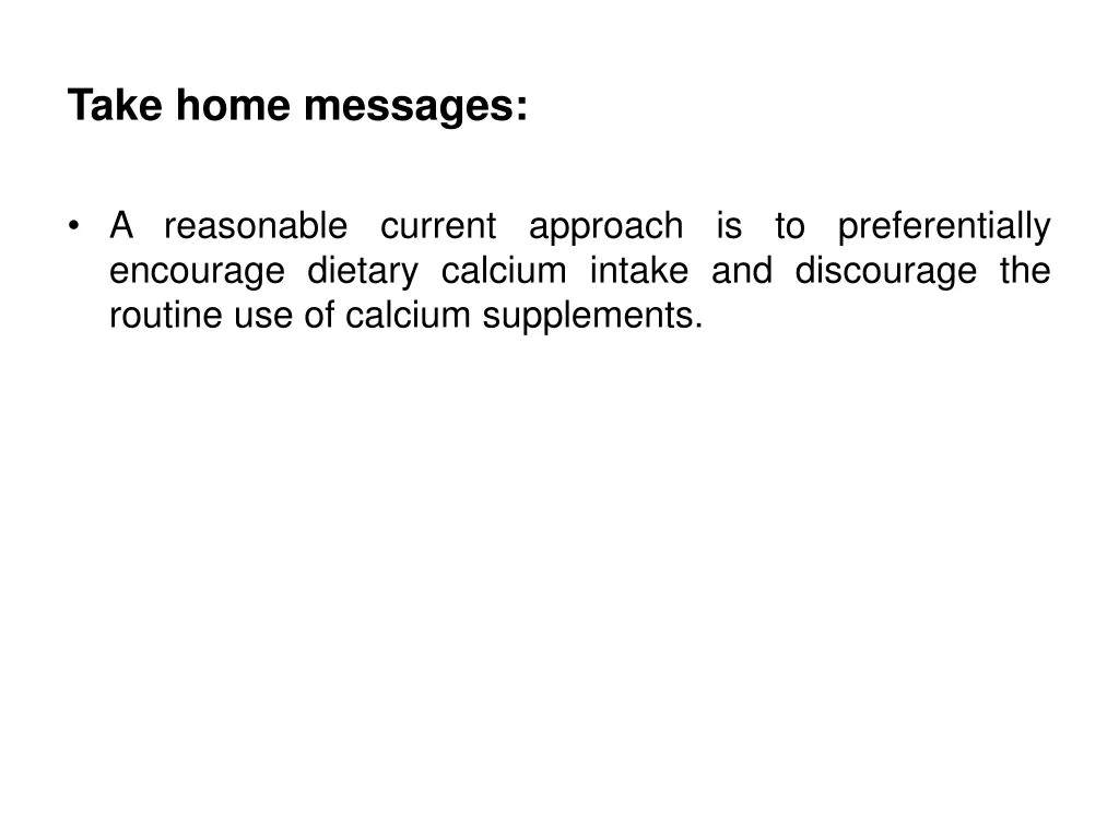 take home messages 2