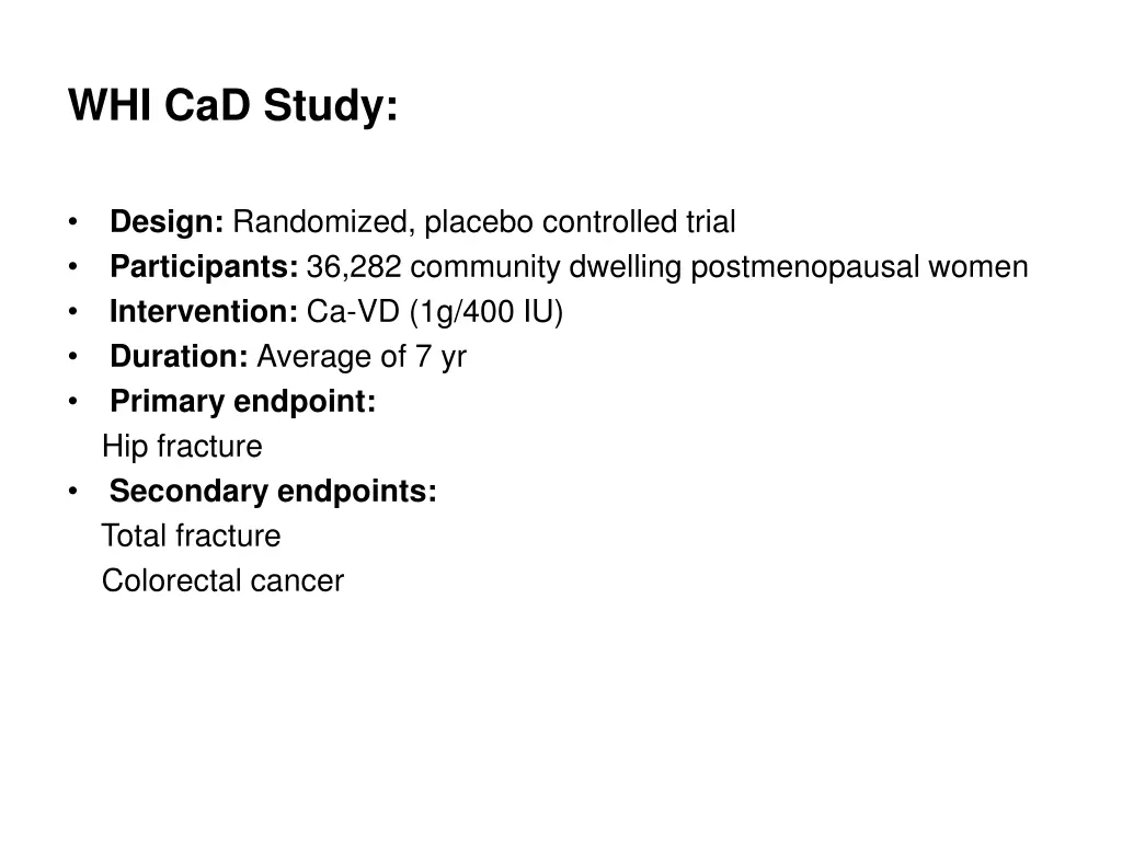 whi cad study