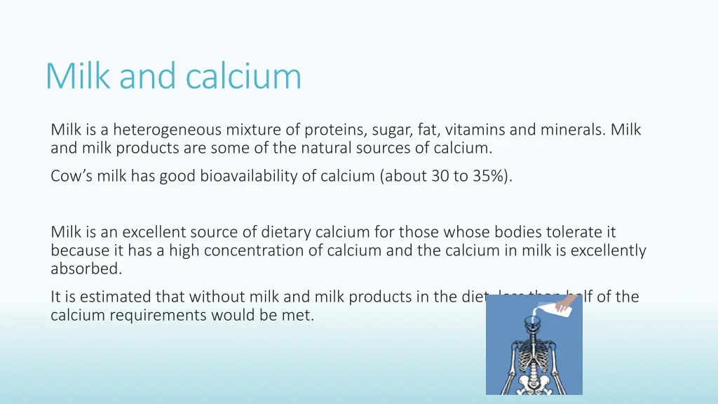 milk and calcium