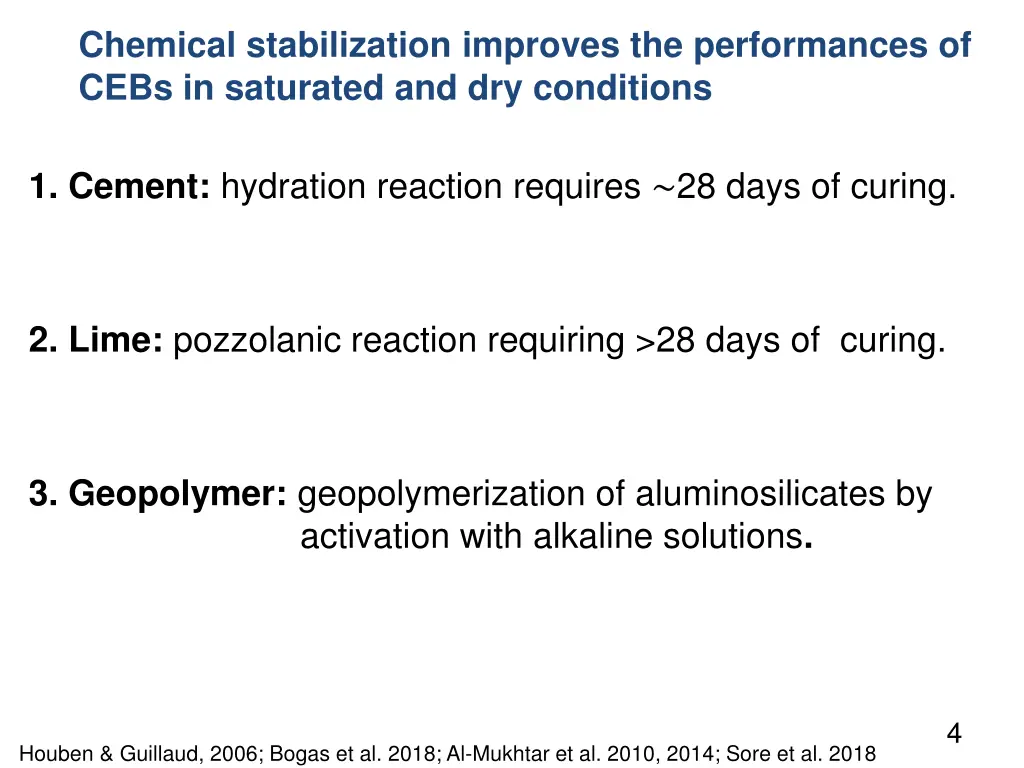 chemical stabilization improves the performances