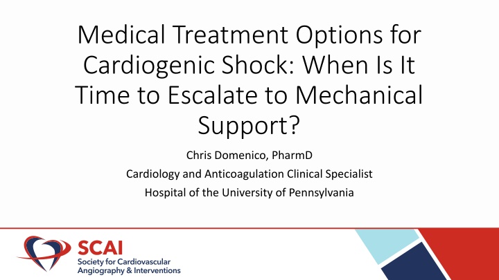 medical treatment options for cardiogenic shock