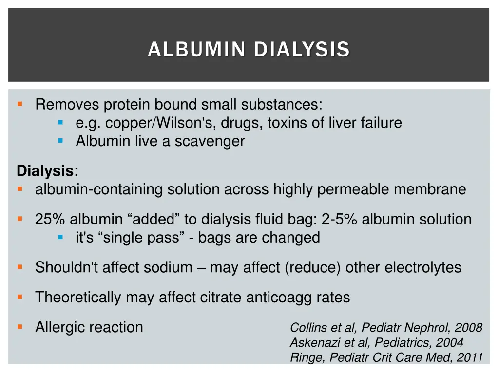 albumin dialysis