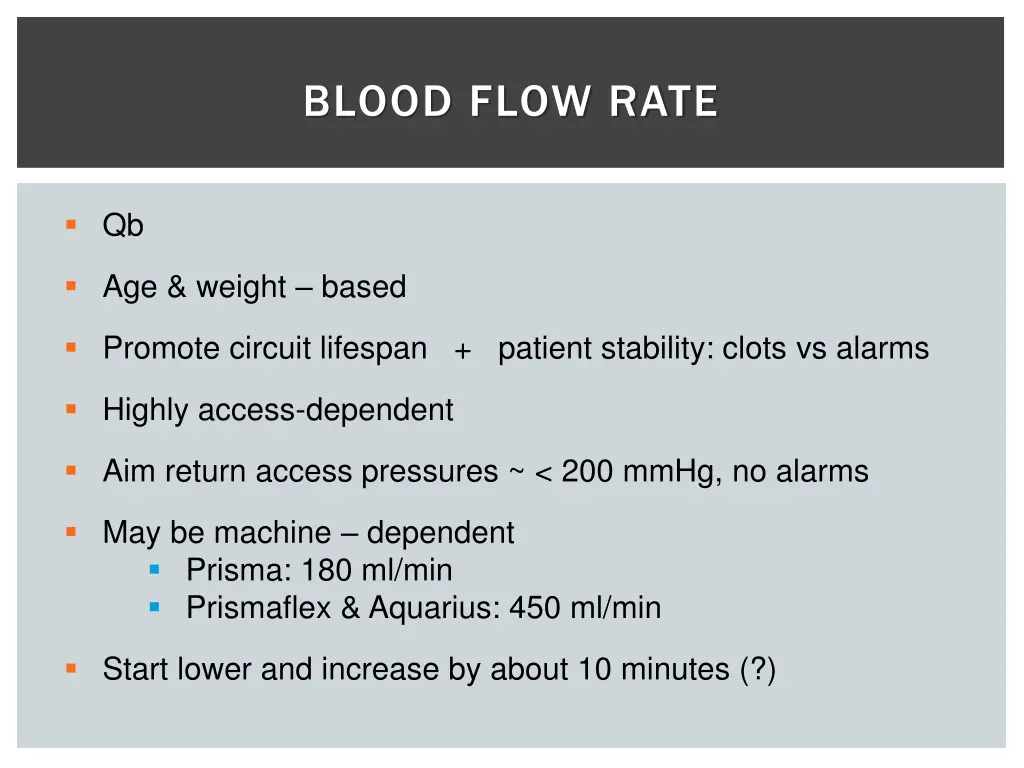 blood flow rate