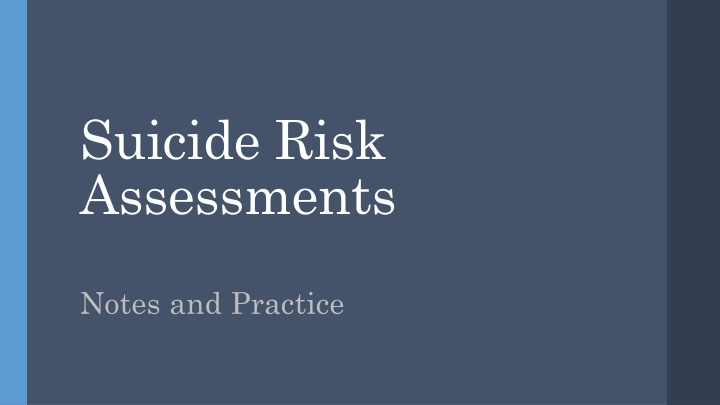 suicide risk assessments