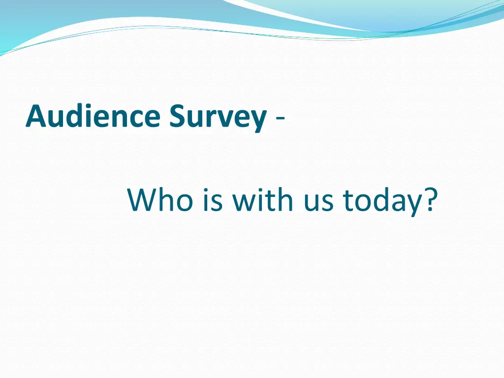 audience survey