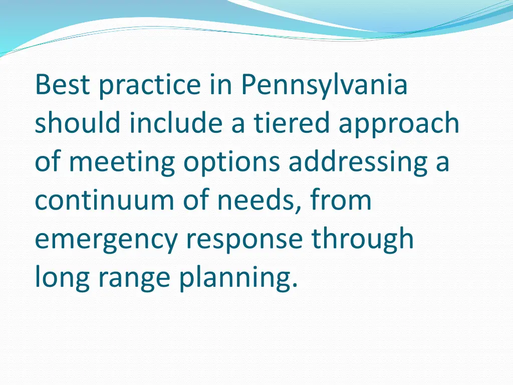 best practice in pennsylvania should include