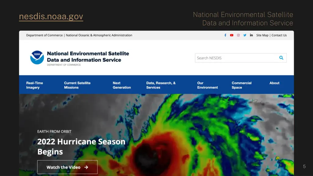 national environmental satellite data