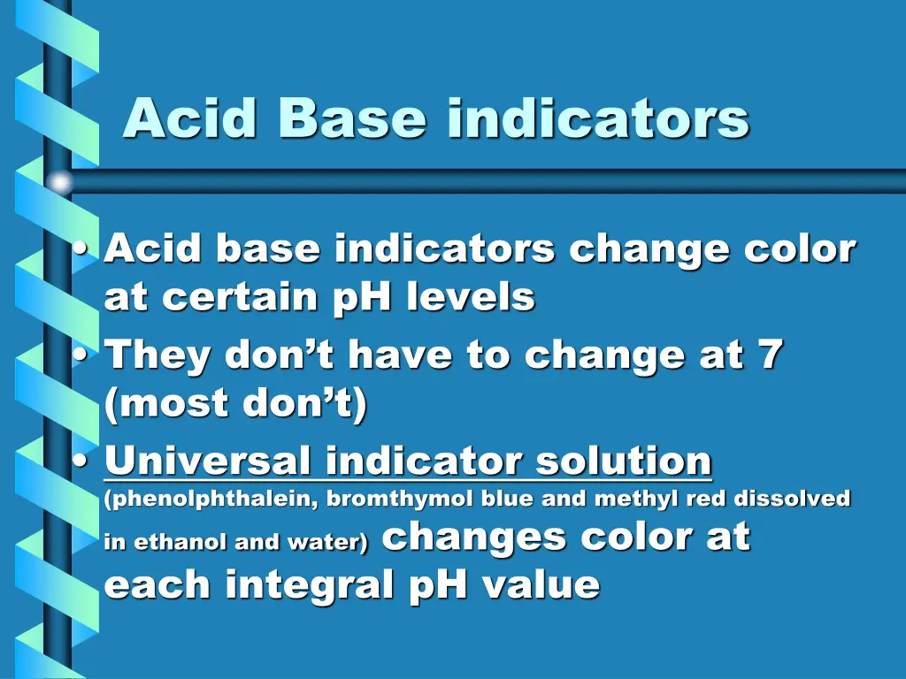 acid base indicators