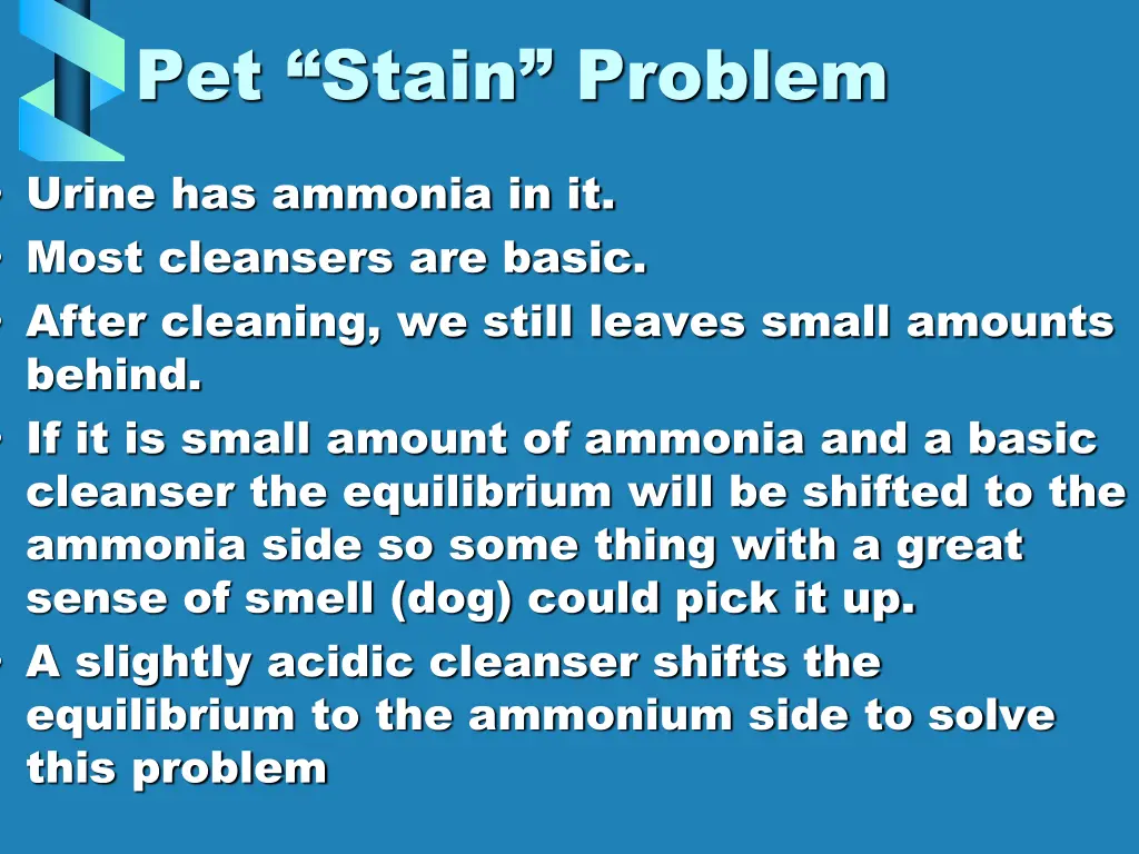 pet stain problem