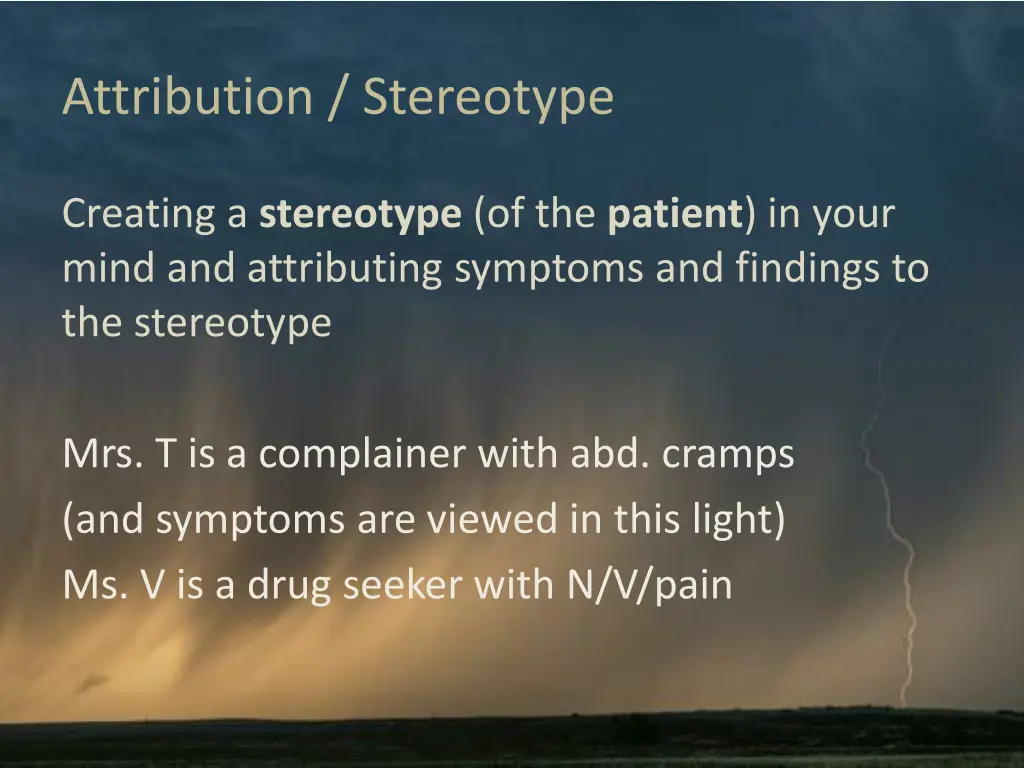 attribution stereotype