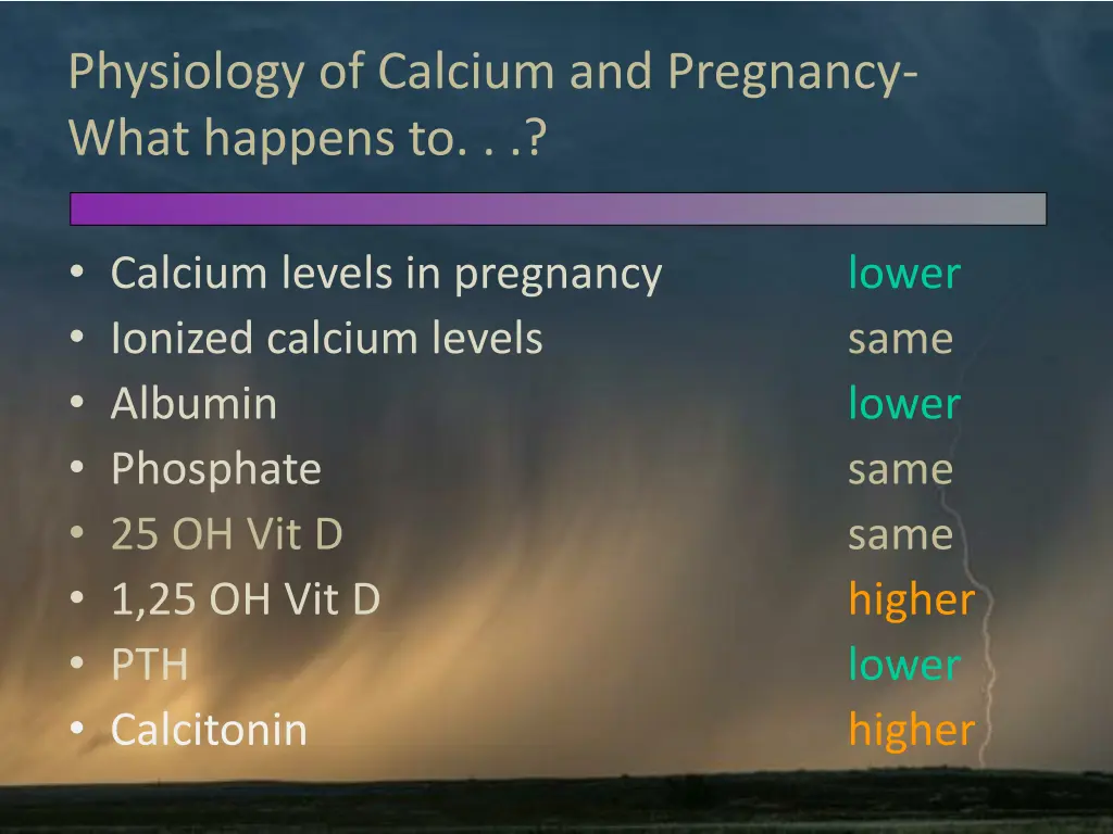 physiology of calcium and pregnancy what happens 1