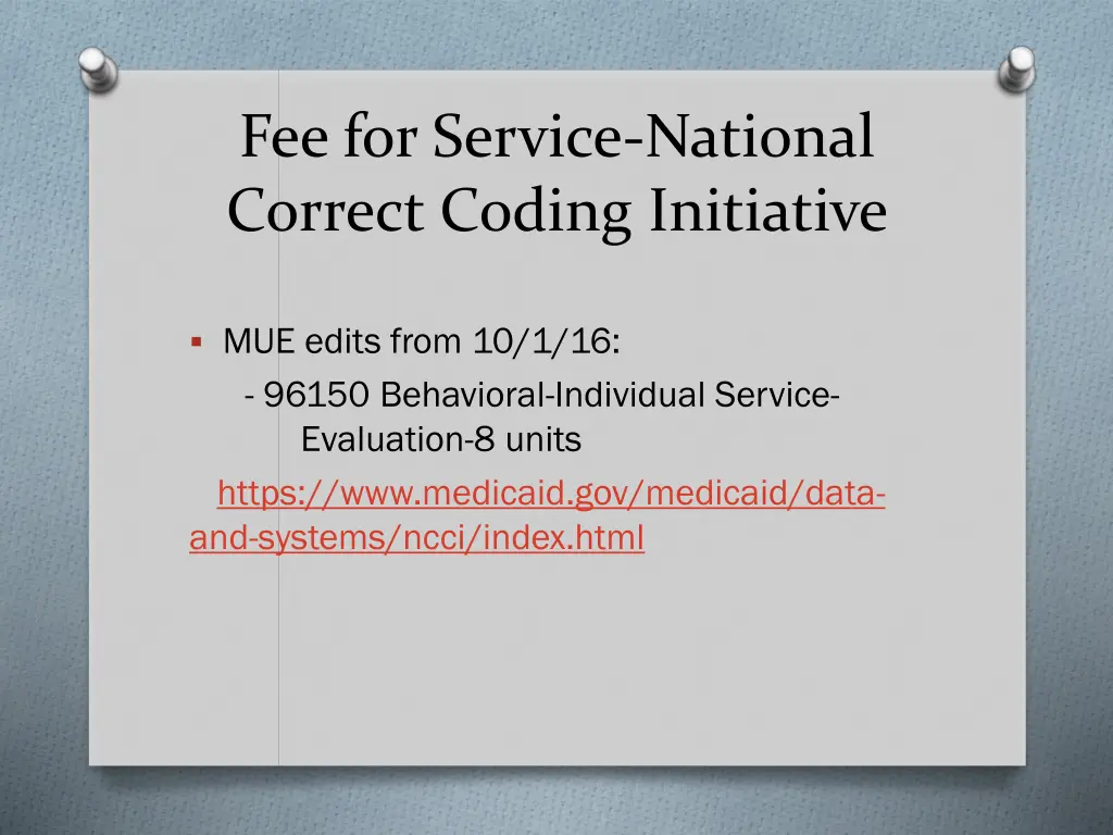 fee for service national correct coding initiative 1