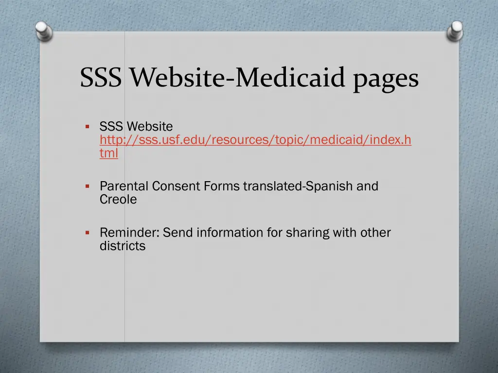 sss website medicaid pages