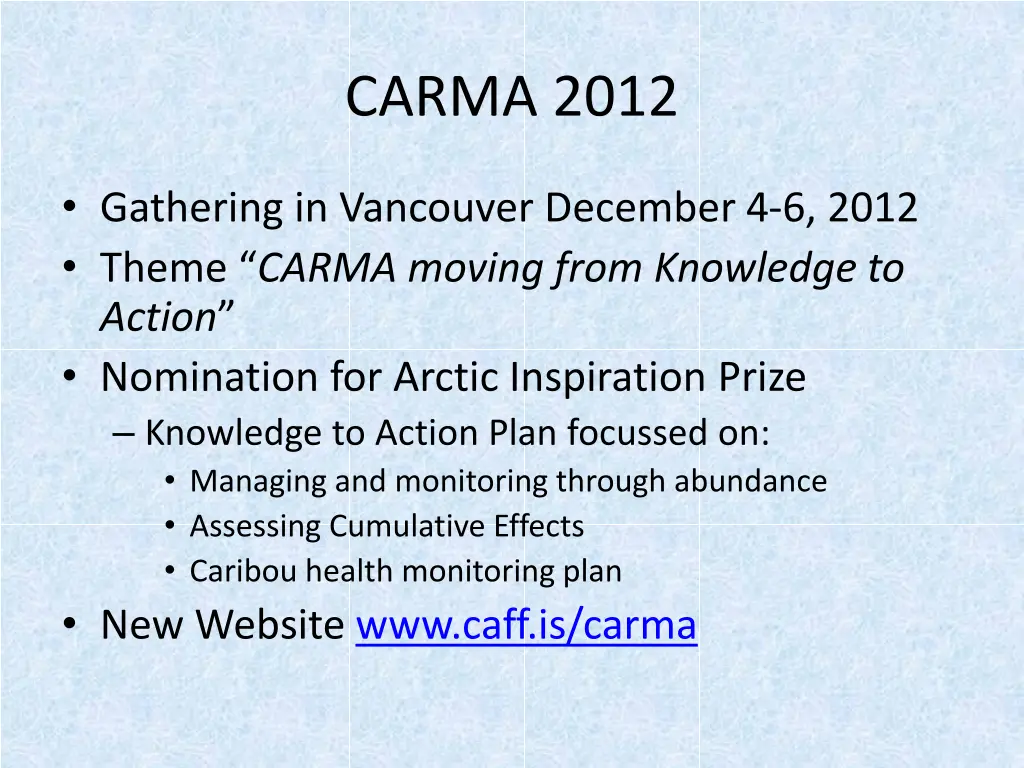 carma 2012