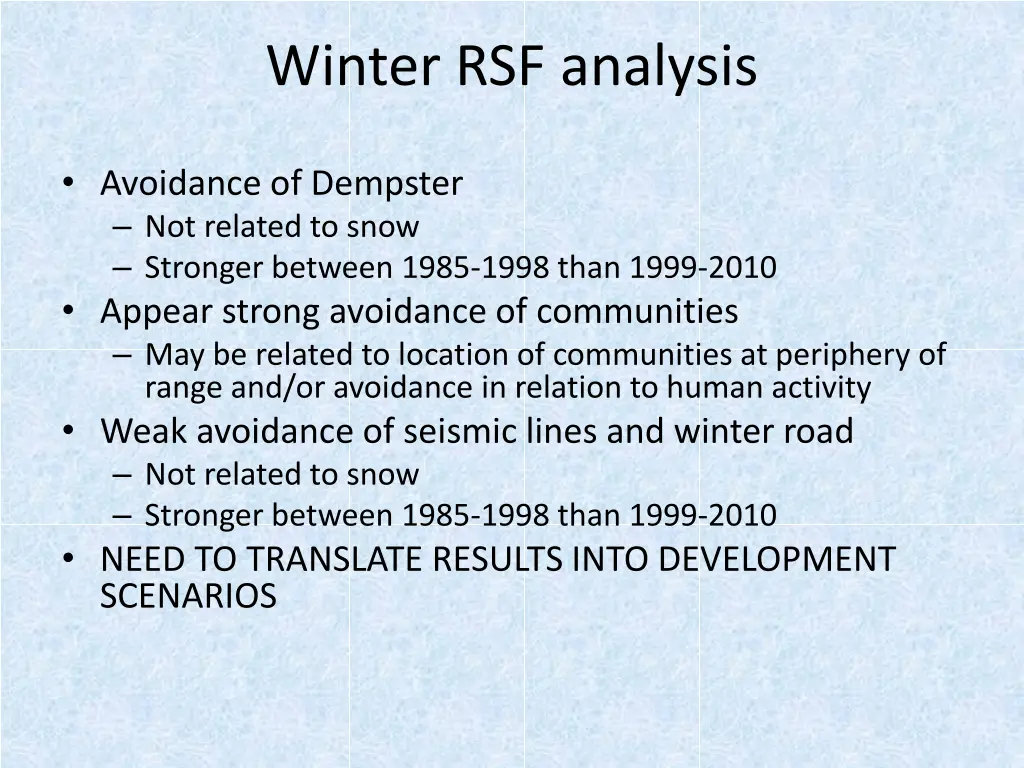 winter rsf analysis