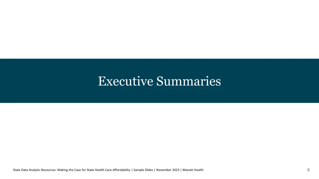 executive summaries