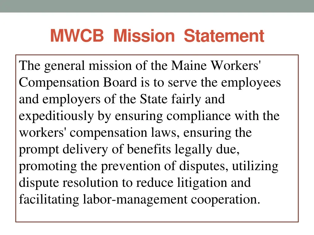 mwcb mission statement