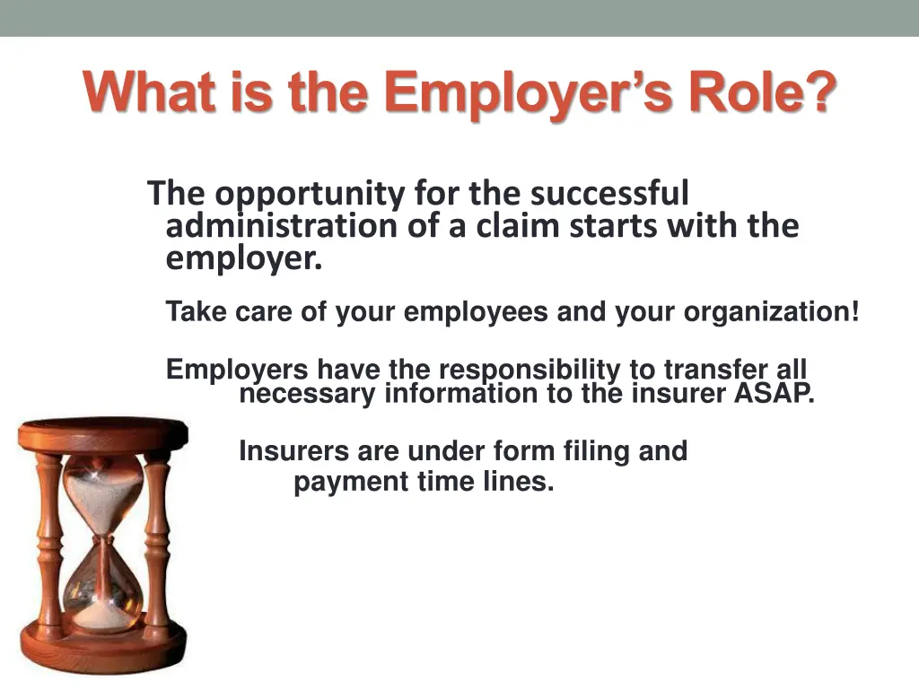 what is the employer s role 1