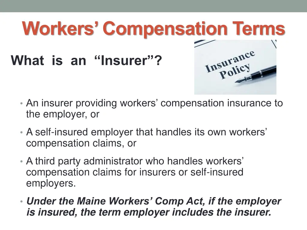 workers compensation terms 1