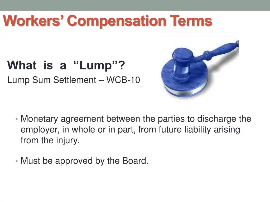 workers compensation terms 5