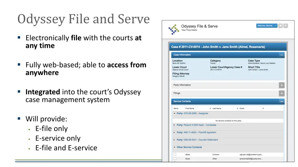 odyssey file and serve