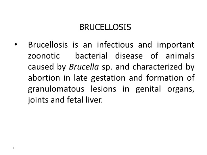 brucellosis