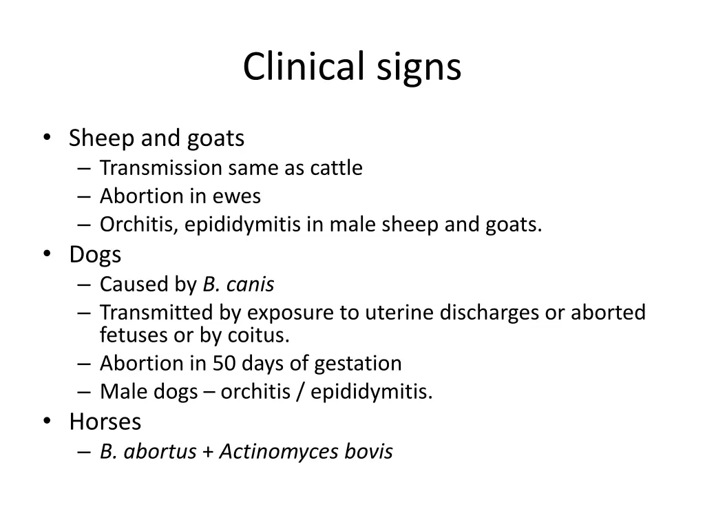 clinical signs 1