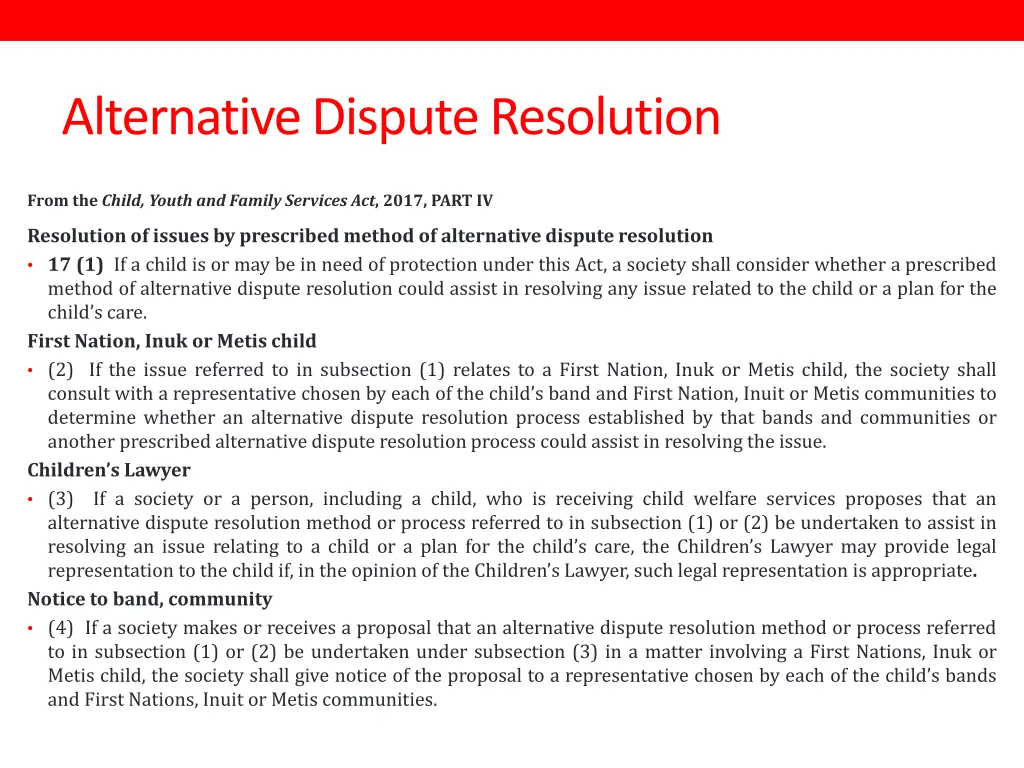 alternative dispute resolution